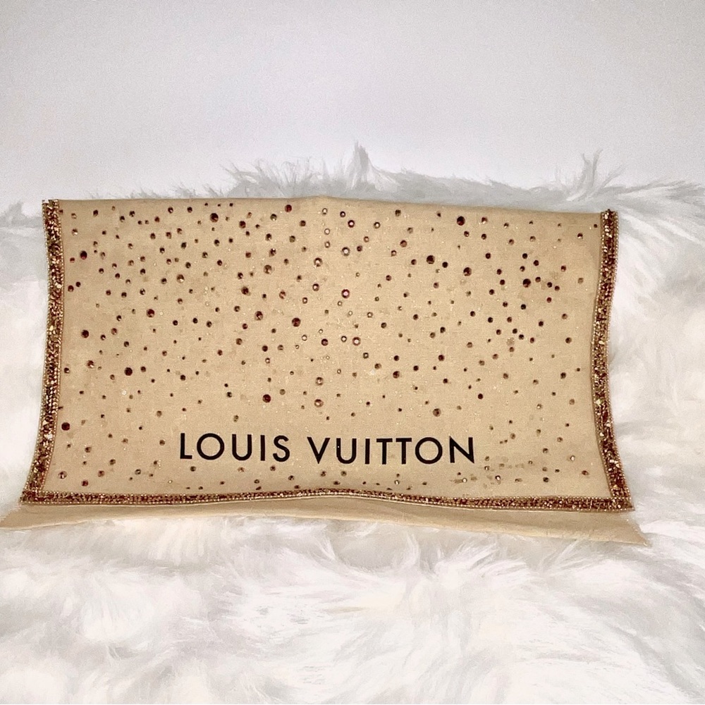 Louis Vuitton Dust Bag With Crystals Embellished by hand 8.5” x 13”